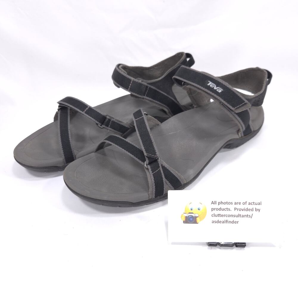 Teva Verra Adjustable Outdoor Strappy Sandal Womens Size 10 1006263 Black